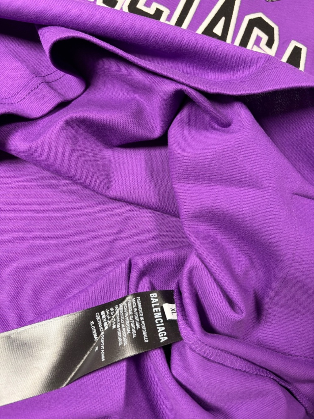 BALENCIAGA UNISEX XL PURPLE 01 LOGO JERSEY T-SHIRT/TAGS EXCELLENT REGULAR FIT - Picture 4 of 8